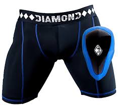 Diamond MMA - Compression Shorts with Built-in Jock Strap & Athletic Cup System